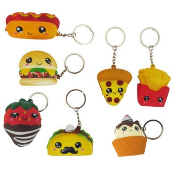 Squishy Food Keychain assorted ( ONLY SOLD in Carton of 24 )