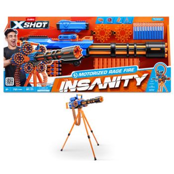 Zuru XSHOT Insanity Motorised Rage Fire with Tripod Stand & 72 Darts Zuru XSHOT Insanity Motorised Rage Fire with Tripod Stand & 72 Darts