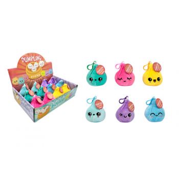 Dumpling Backpack Clip 10cm assorted ( ONLY SOLD in Display of 12 )