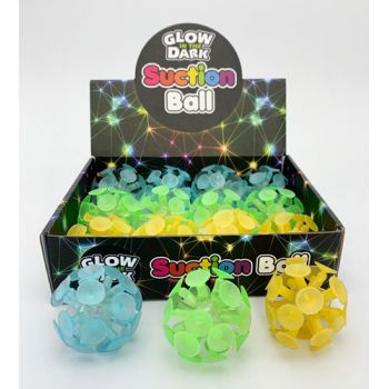 Glow in the Dark Suction Ball assorted ( ONLY SOLD in Display of 12 )
