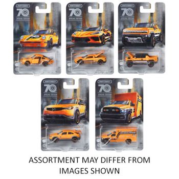 Matchbox 1:64 70th Moving Parts Vehicles assorted ( ONLY SOLD in Carton of 10 )