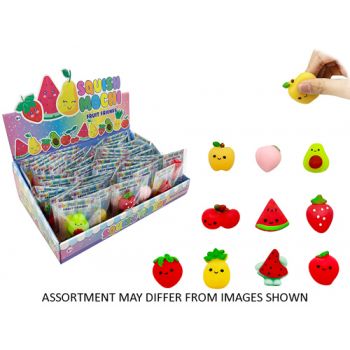 Squishy Mochi Fruit assorted ( ONLY SOLD in Display of 60 )