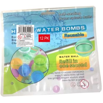 Re-Usable Water Bombs 12pk ( was RRP $39.99 )