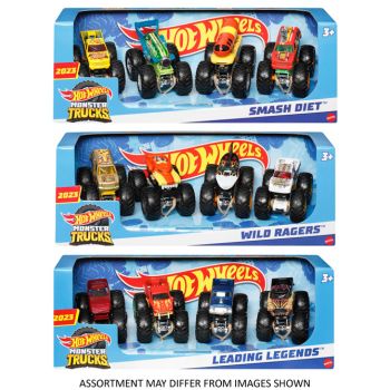 Hot Wheels Monster Trucks 1:64 4 Pack assorted