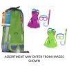 Explora Essential Mask/Snorkel/Fins set assorted