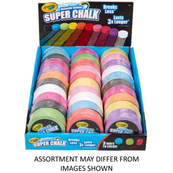 Crayola Superchalk assorted ( ONLY SOLD in Display of 30 )