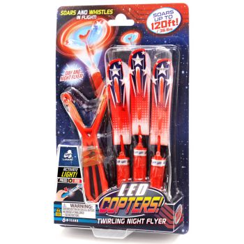 Stunt Flyer LED Copters with Launcher