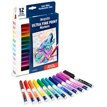 Crayola 12pk ULTRA Fine Line Point Markers