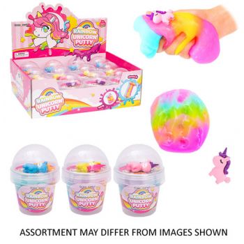 Rainbow Unicorn Fluffy Slime assorted ( ONLY SOLD in Display of 12 )