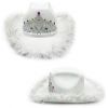 Cowboy Hat White Feather