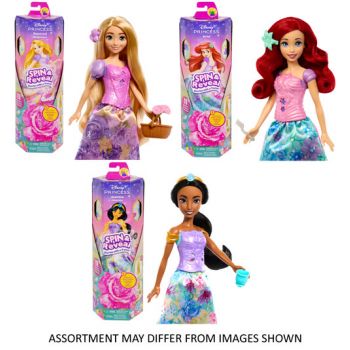 Disney Princess Spin & Reveal Doll WAVE 1 assorted ( ONLY SOLD in Carton of 2 )