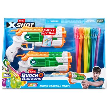 Zuru Xshot Fast Fill Micro Fast Fill 2 Pack with 3pk Bunch o Balloons