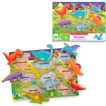 Learning Journey My First Lift & Learn Wooden Puzzle - Dinosaurs