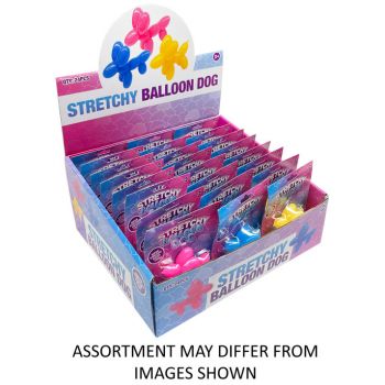 Stretchy Balloon Dog assorted ( ONLY SOLD in Display of 24 )