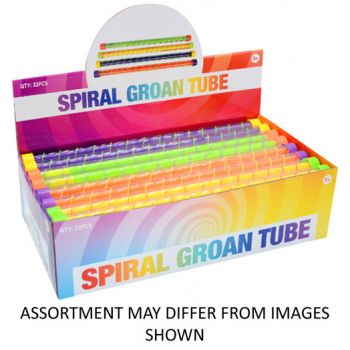 Spiral Groan Tube assorted ( ONLY SOLD in Display of 32 )