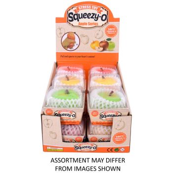 Squeeze Apple 6cm assorted ( ONLY SOLD in Display of 12 )