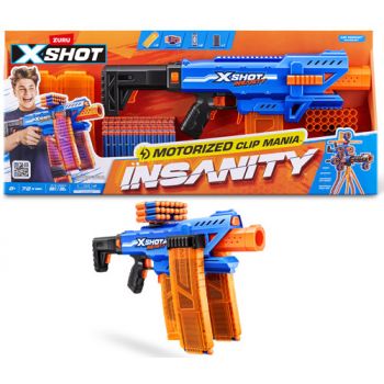 Zuru XSHOT Insanity Motorised Clip Blaster with 72 Darts