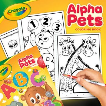 Crayola Colouring Book 96 pages - Alpha Pets