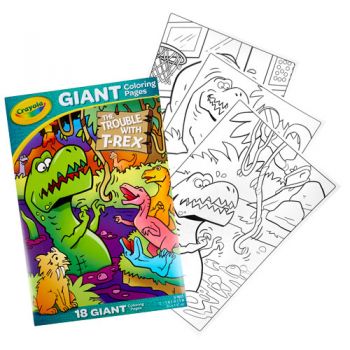 Crayola Giant Colouring Pages - The Trouble with T-Rex