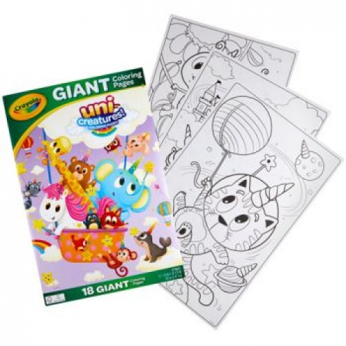 Crayola Giant Colouring Pages - UNI Creatures - All Brands Toys Pty Ltd