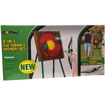 Go Play! 2 in 1 Axe Throw and Archery Set