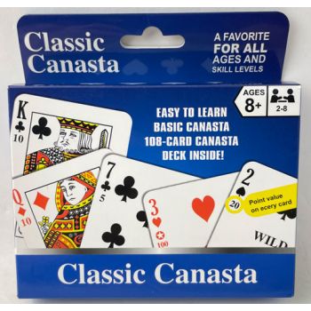 Classic Canasta Playing Card Game with Value Points
