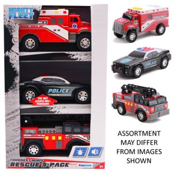 Mighty Fleet Toughest Minis Rescue 3pk