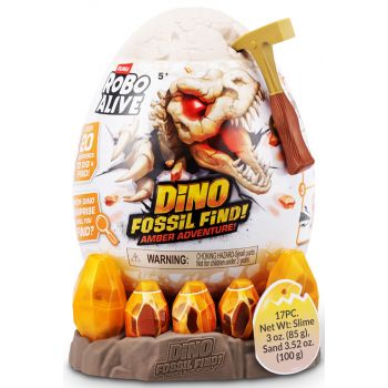 Zuru Robo Alive Light-Up Dino Fossil Amber Adventure