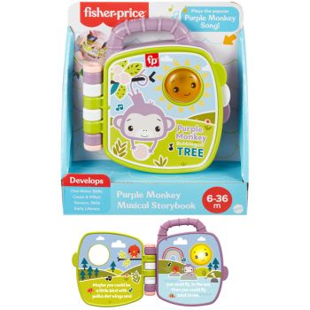 Fisher Price Infant Purple Monkey Book