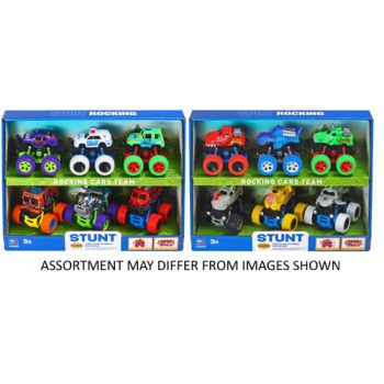 Stunt Vehicles 6pk Friction Power assorted