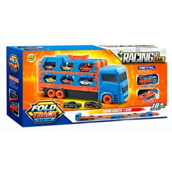 Truck Transporter Carry Case with Fold Out Track 2 Cars