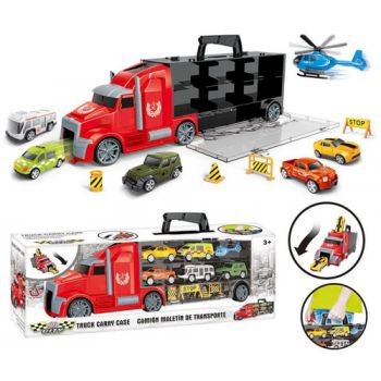 Container Truck Carry Case 42cm 6 Vehicles & Accessories