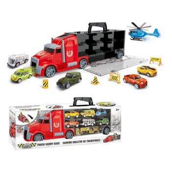 Container Truck Carry Case 42cm 6 Vehicles & Accessories