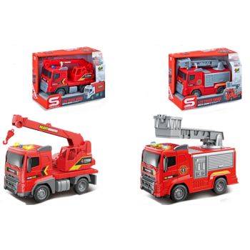 Friction Fire Truck 18cm with Lights & Sounds assorted