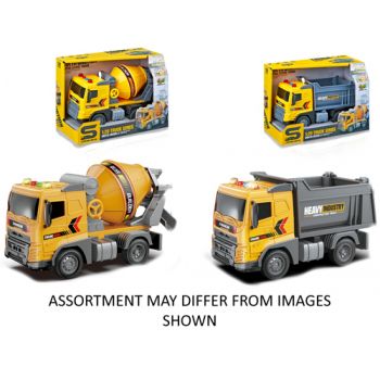 Construction Vehicles 18cm with Lights & Sounds assorted