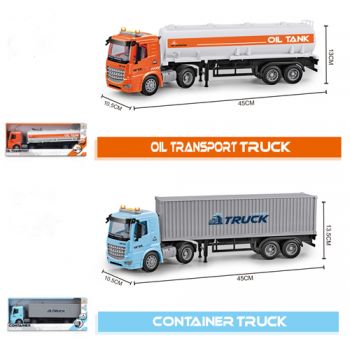 Oil Transport Truck & Container Truck 43cm with Lights & Sounds