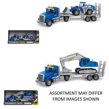 Truck Transporter 45cm & Vehicle with Lights & Sounds assorted