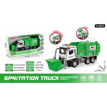 Skip Bin Garbage Truck 34cm with Lights & Sounds