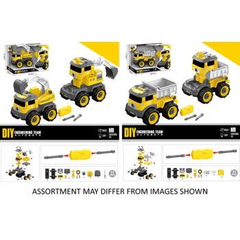 Take Apart Construction Vehicles assorted with Lights & Sounds