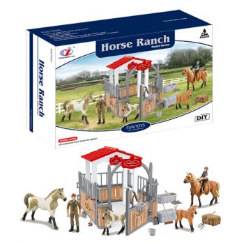Farm Animals Horse Ranch Playset with Accessories