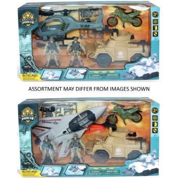 Military Vehicles & Figures with Accessories Medium assorted