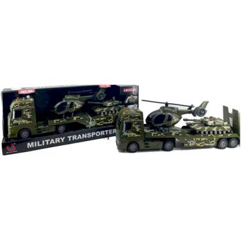 Military Transporter 44cm & 2 Vehicles with Lights & Sounds