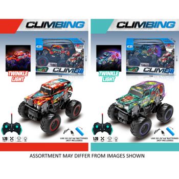 Radio Control 1:20 Rock Climber 2.4Ghz with Lights assorted