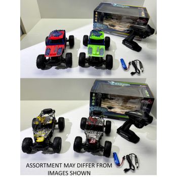 Radio Control 1:18 Off Road Vehicle with Lights 2.4Ghz assorted