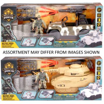 Military Vehicles & Figures with Accessories Small assorted