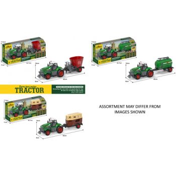 Farm Tractor & Trailer 42cm Friction assorted