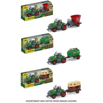 Farm Tractor & Trailer 42cm Friction assorted