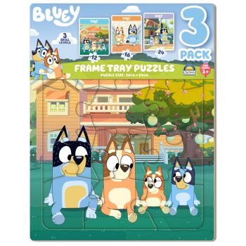 Bluey 3 Pack Frame Tray Puzzles