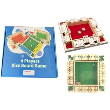 Wooden Shut The Box 4 Player Game