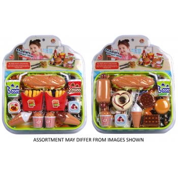 Play Food on Tray assorted